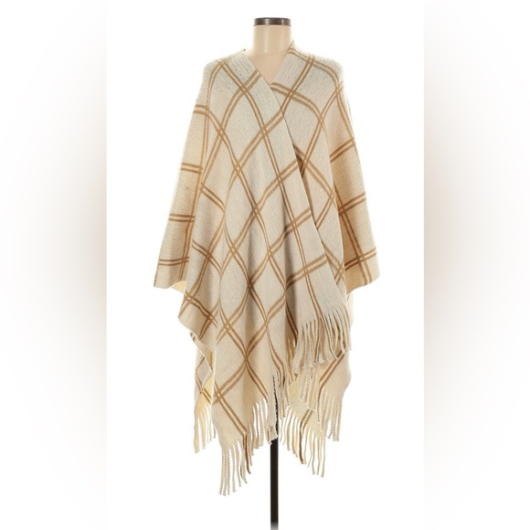 Vince Camuto Accessories - Vince Camuto Poncho Wrap (scarf) One Size Brown/Cream/ivory